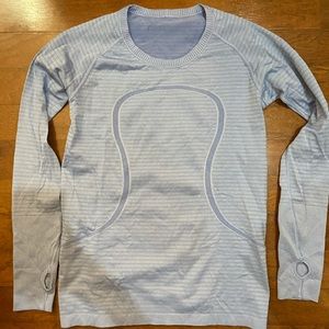 Purple Lululemon long sleeve swiftly